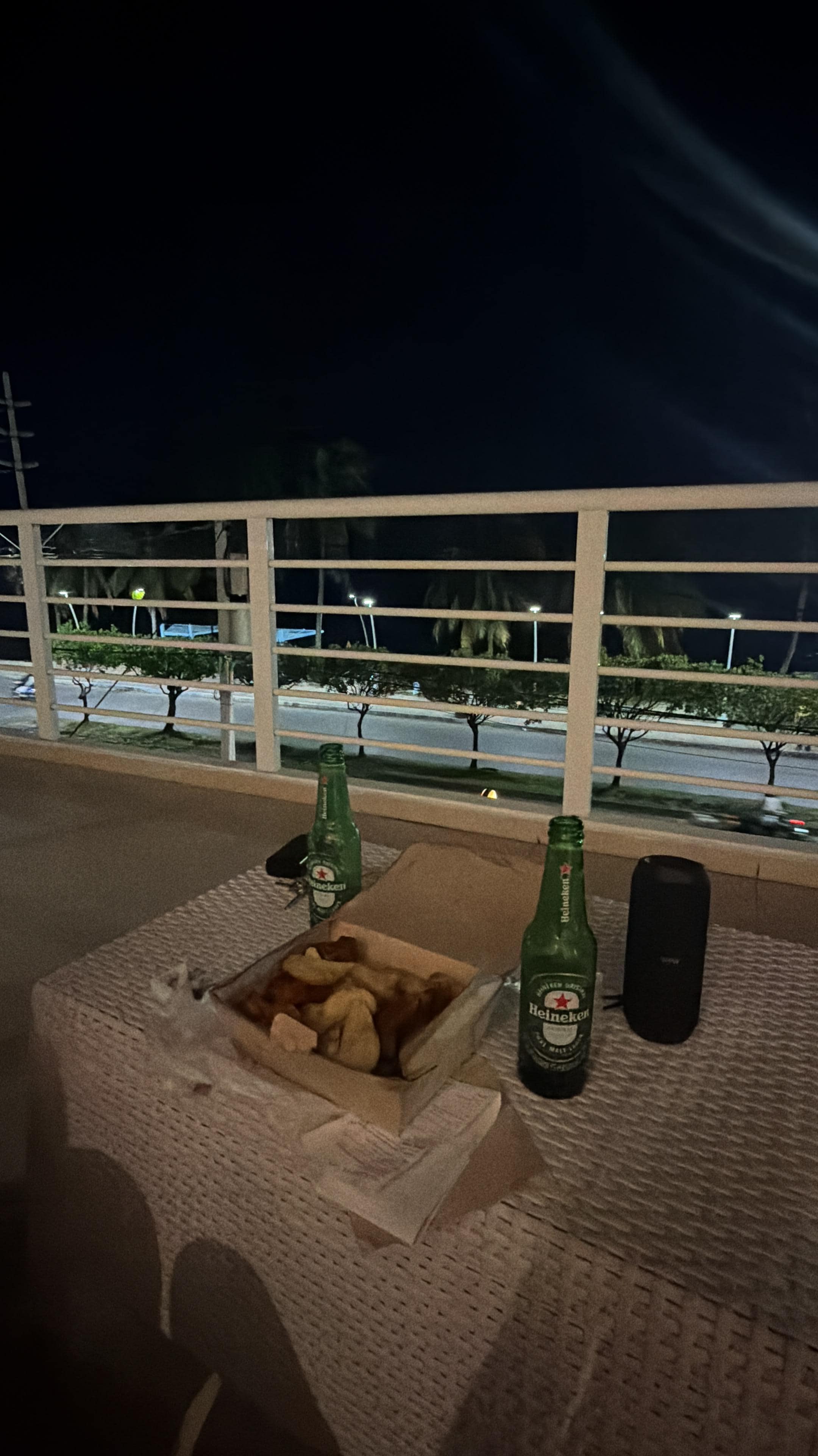 Varanda com vista para o mar