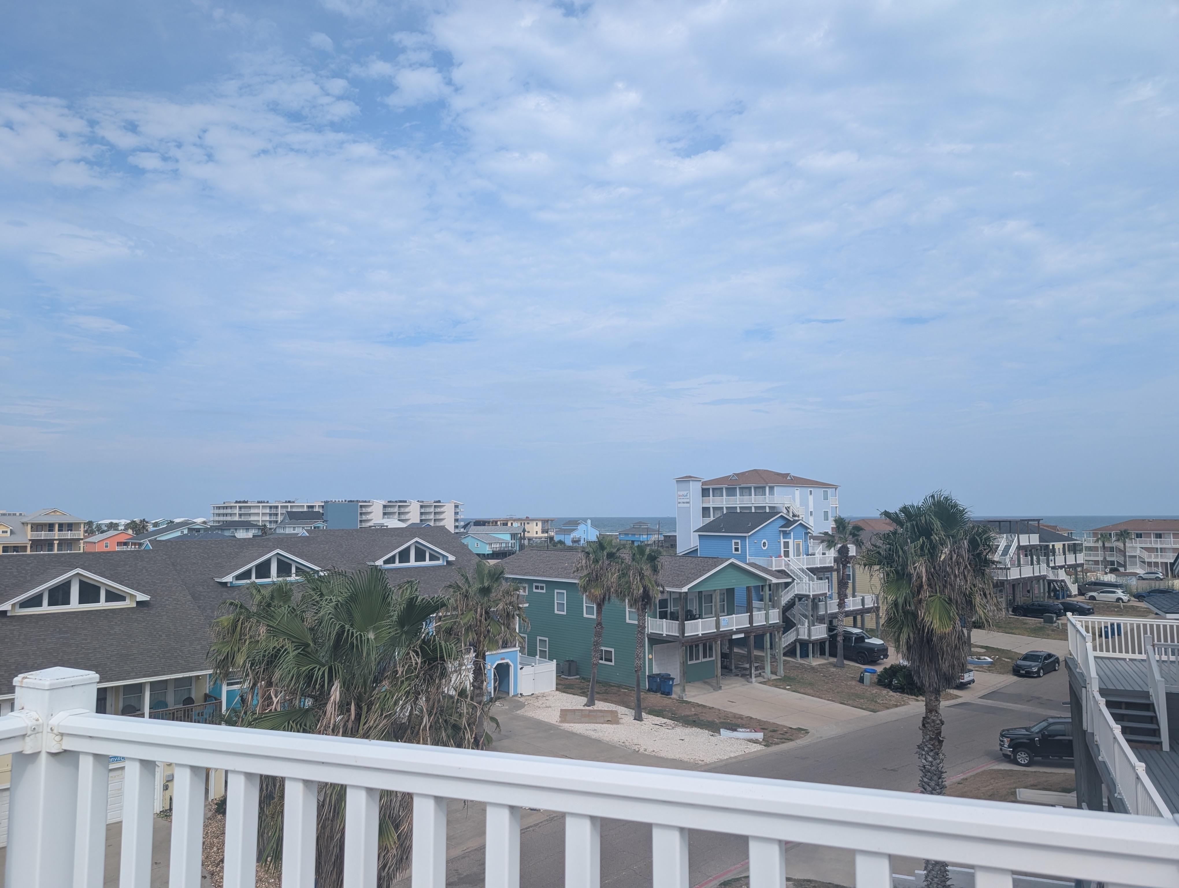 View from the widow's walk looking towards the beach. 