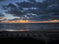 Sunrise view from our balcony