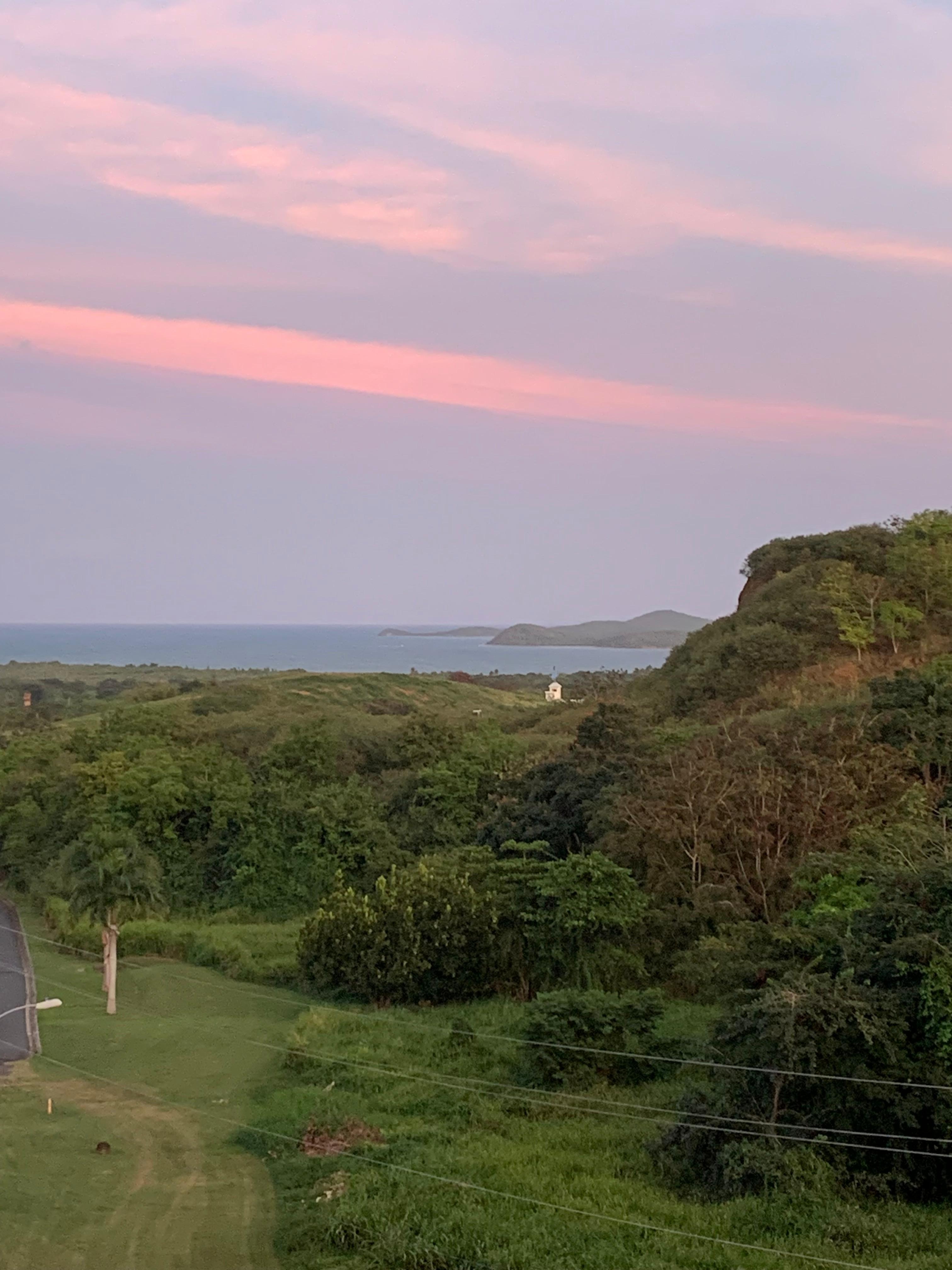 Sunset view from balcony.  Front-row seats to sun rise (faces east).