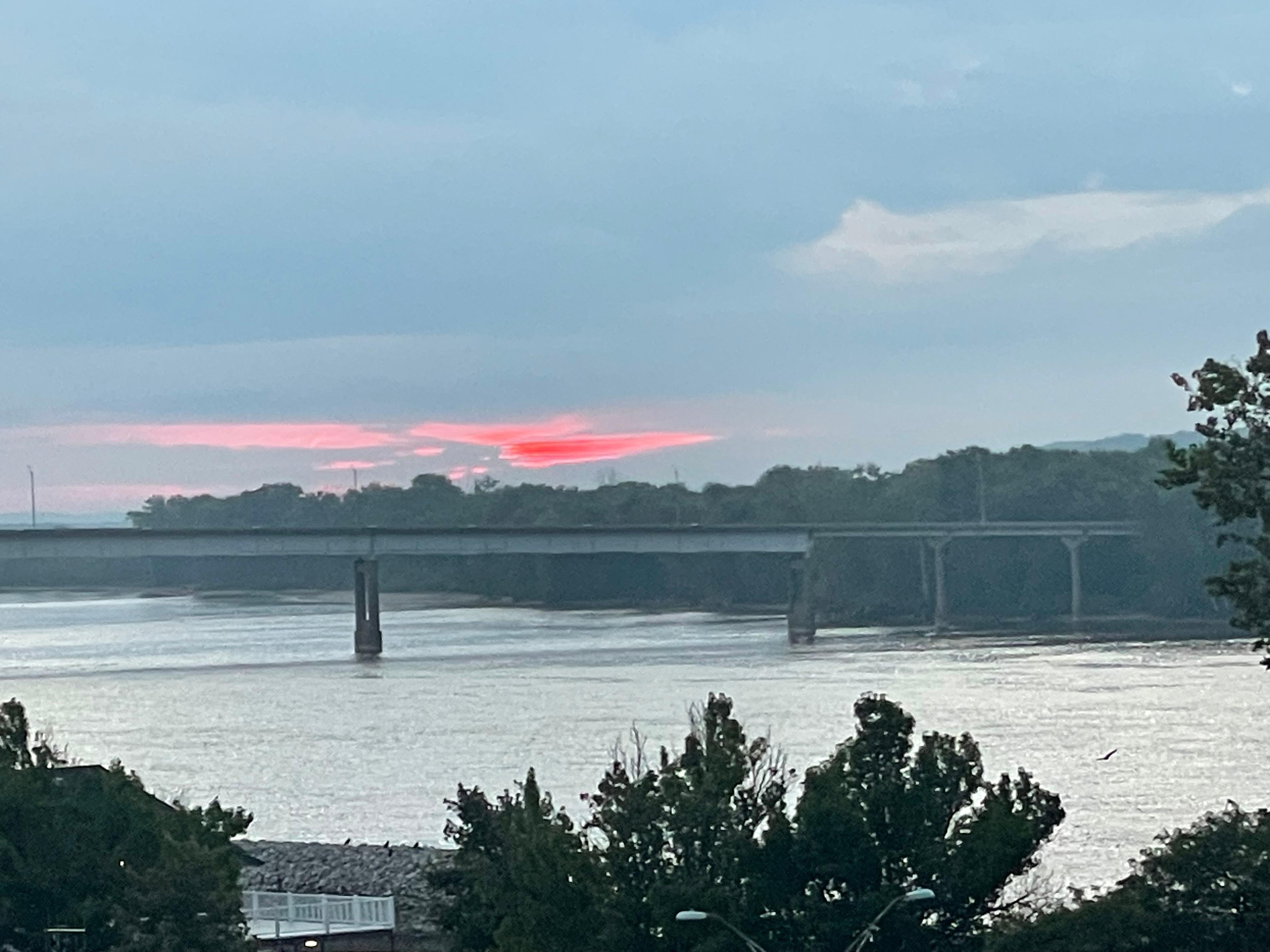 Sunrise from the balcony. 