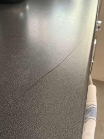 Cracked counter