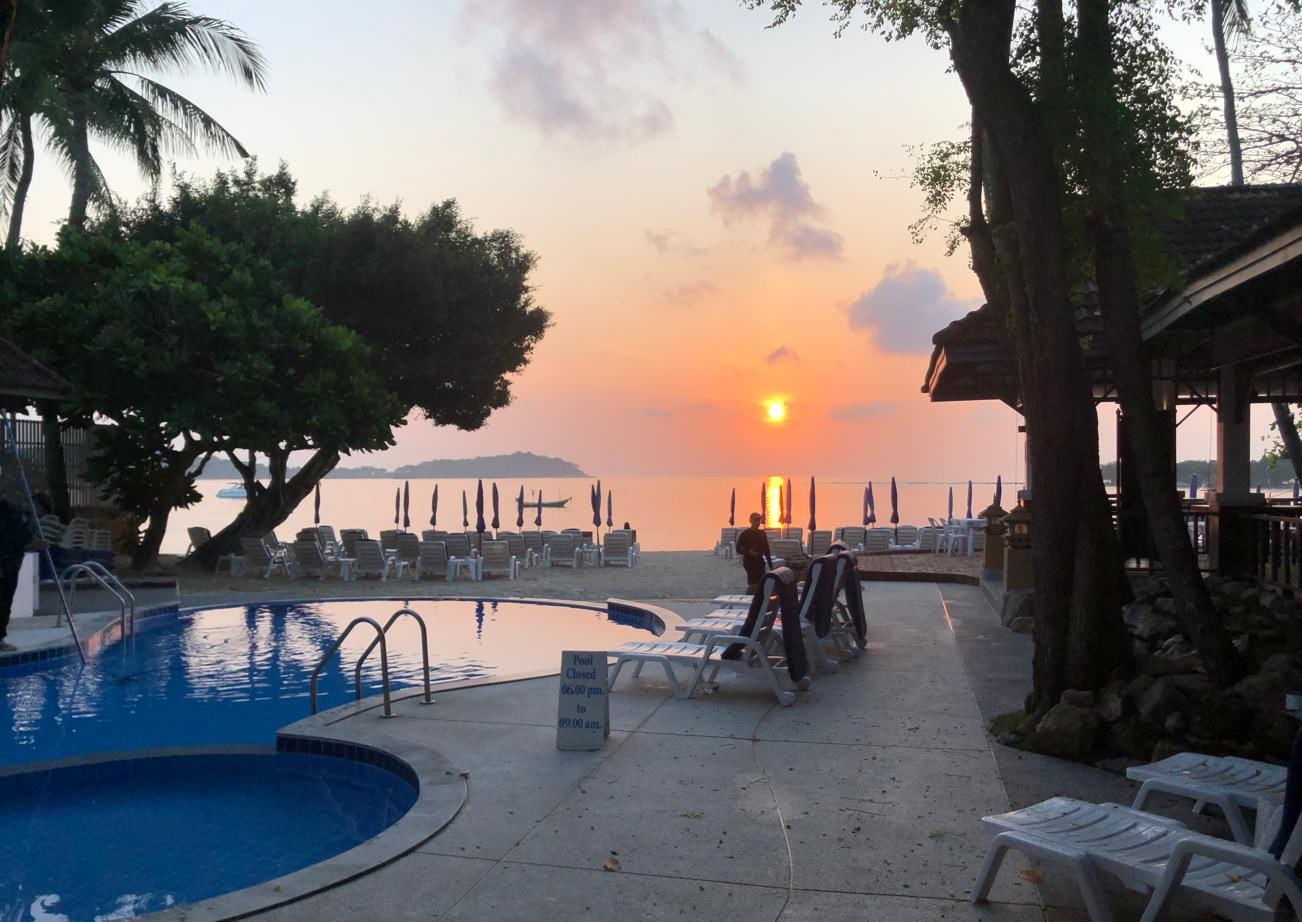 Morning Sunrise Seen from Resort