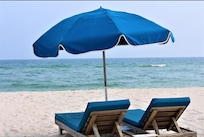 Beach umbrella & chairs - perfect for anyone!