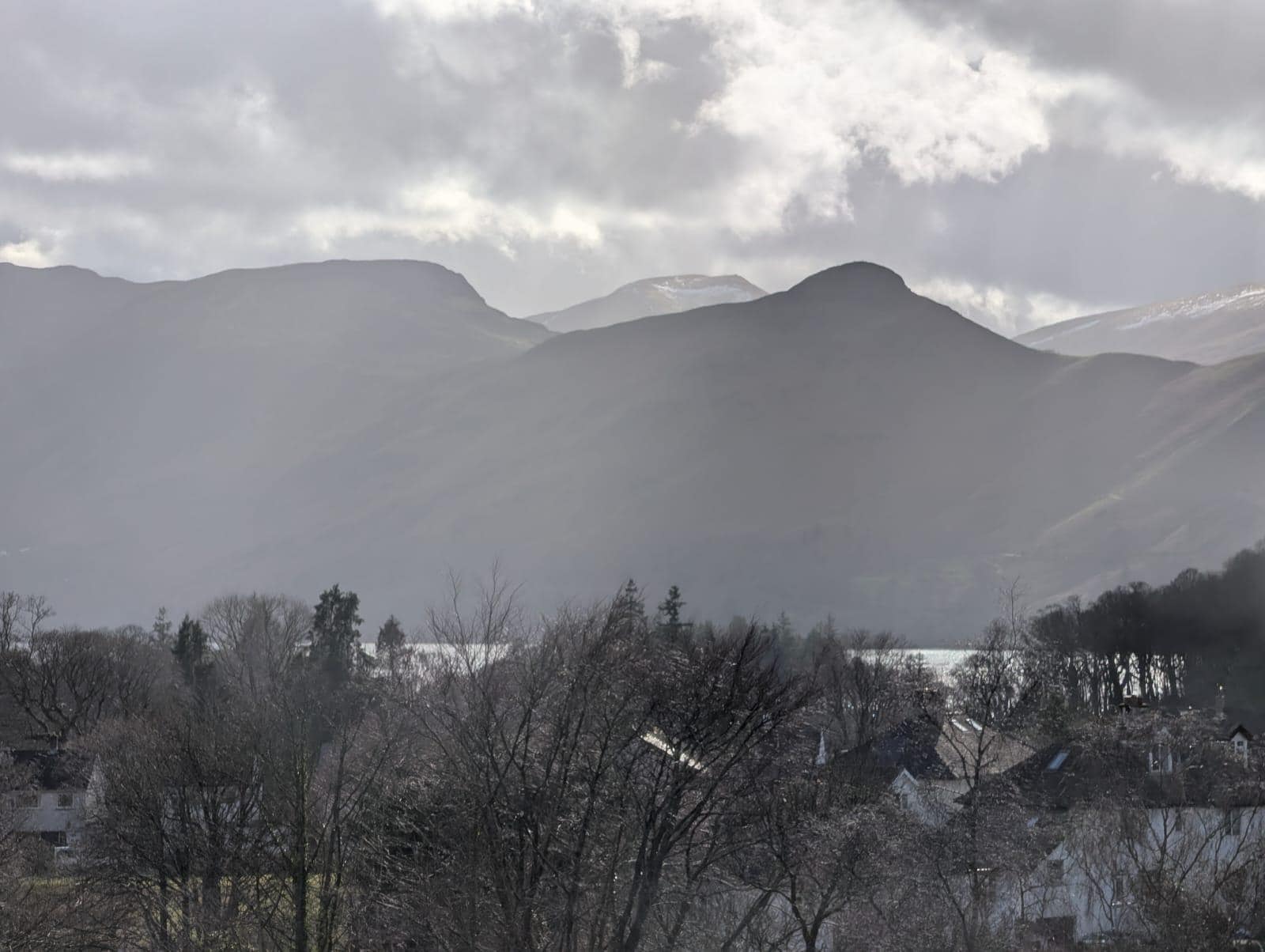 View from bedroom window. 