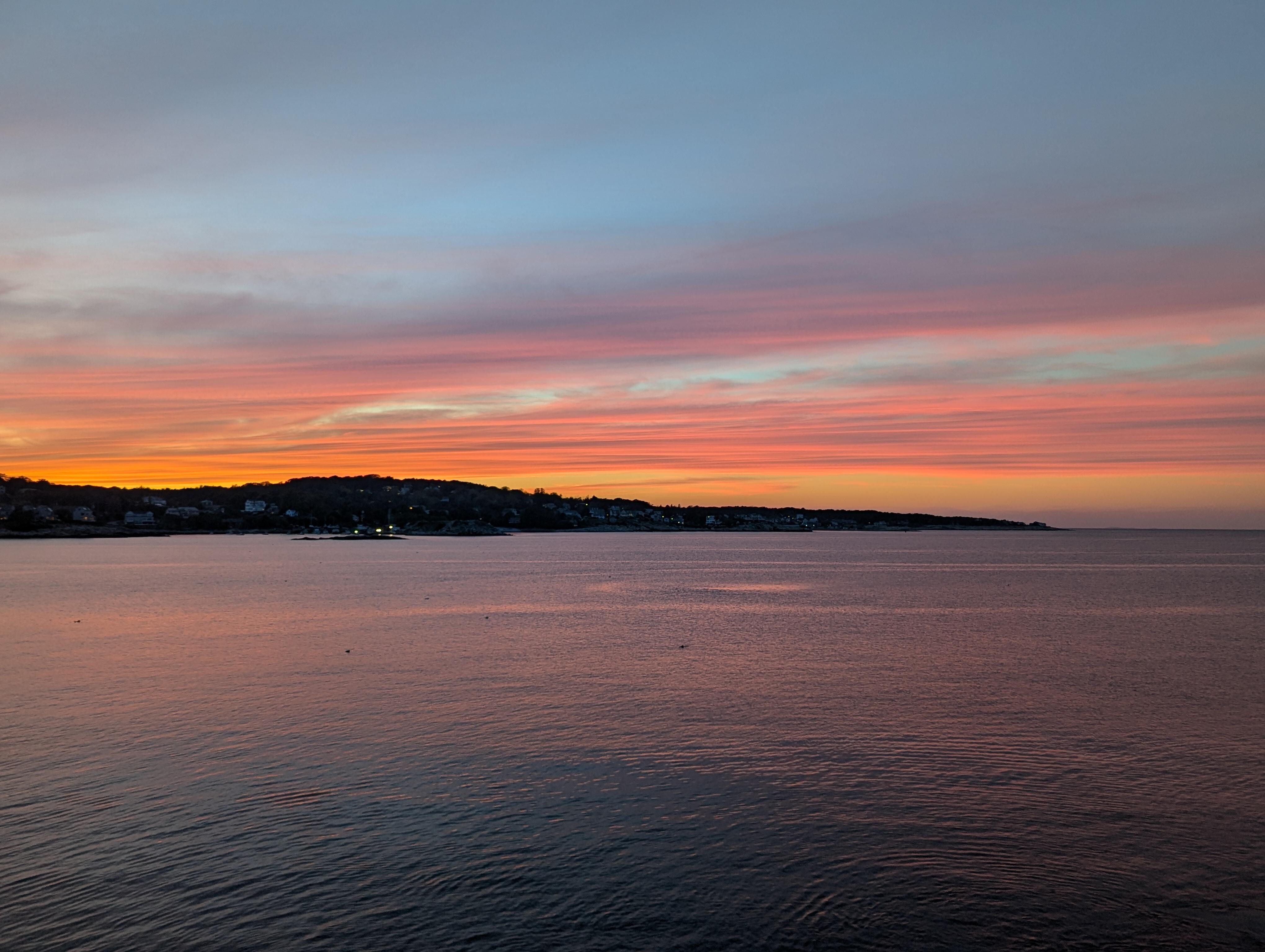Sunset from the shared balcony 