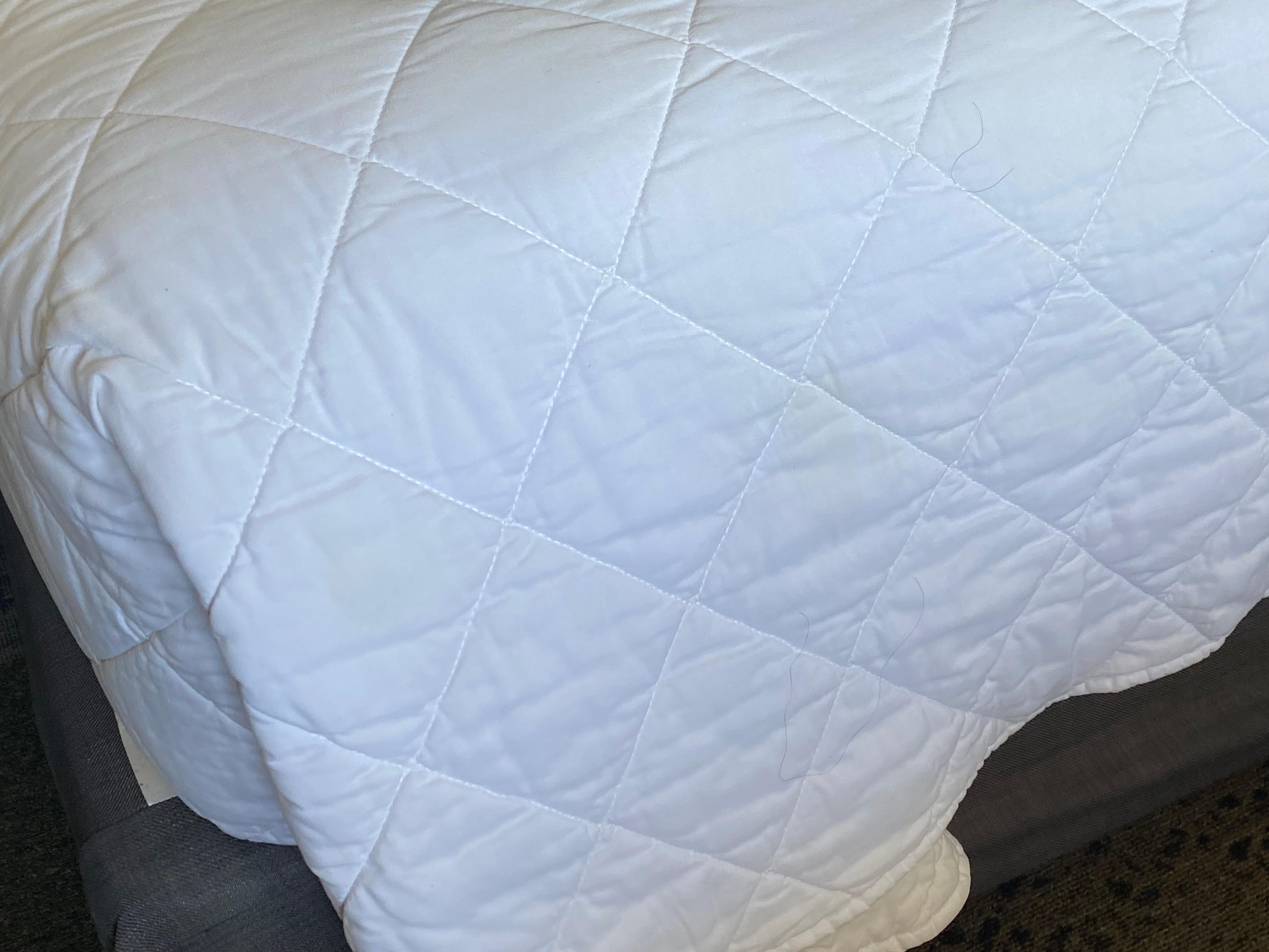 Yellow stain on bed sheet