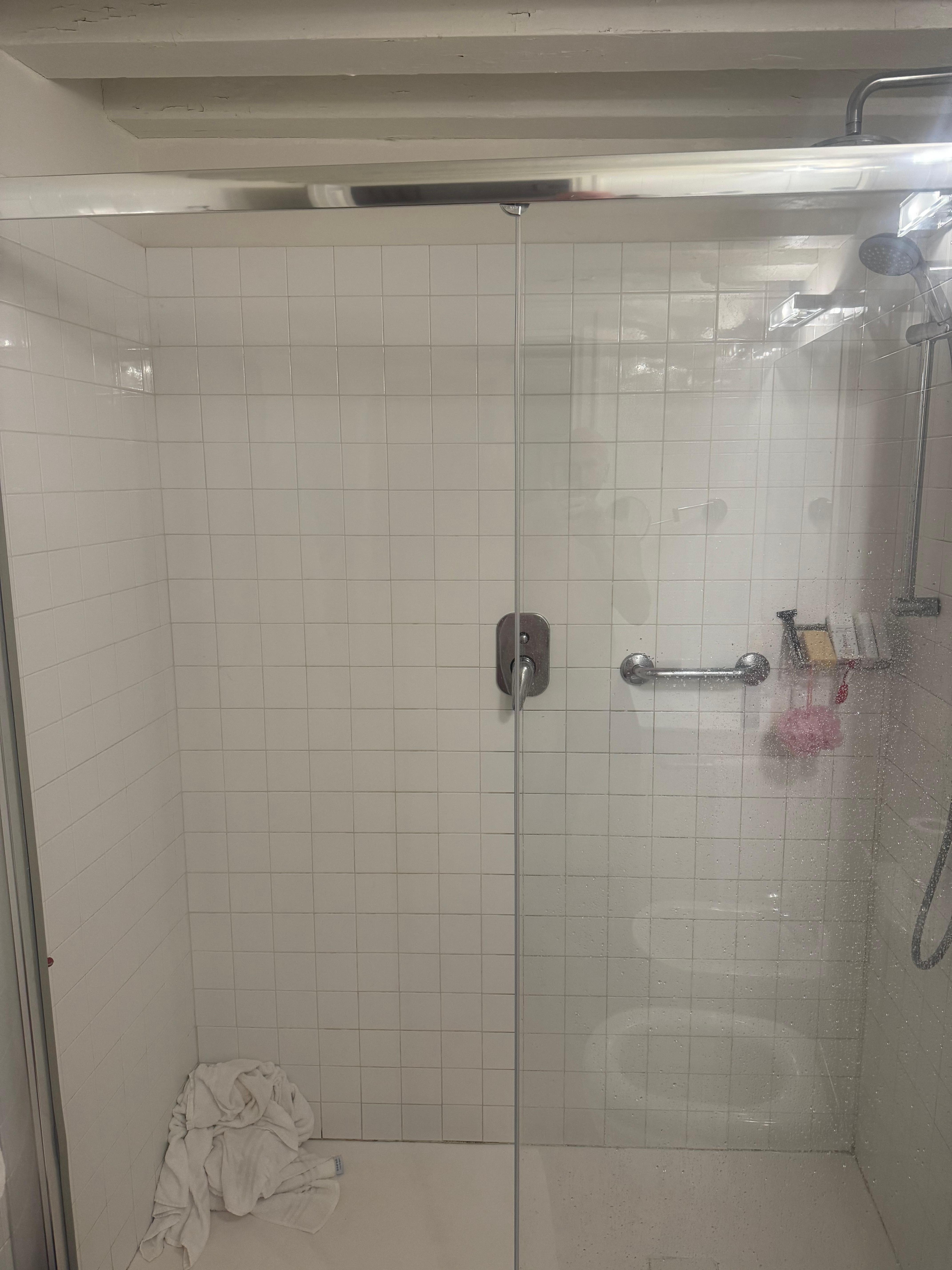 Missing door to shower