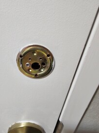 Missing lock to adjoining room.