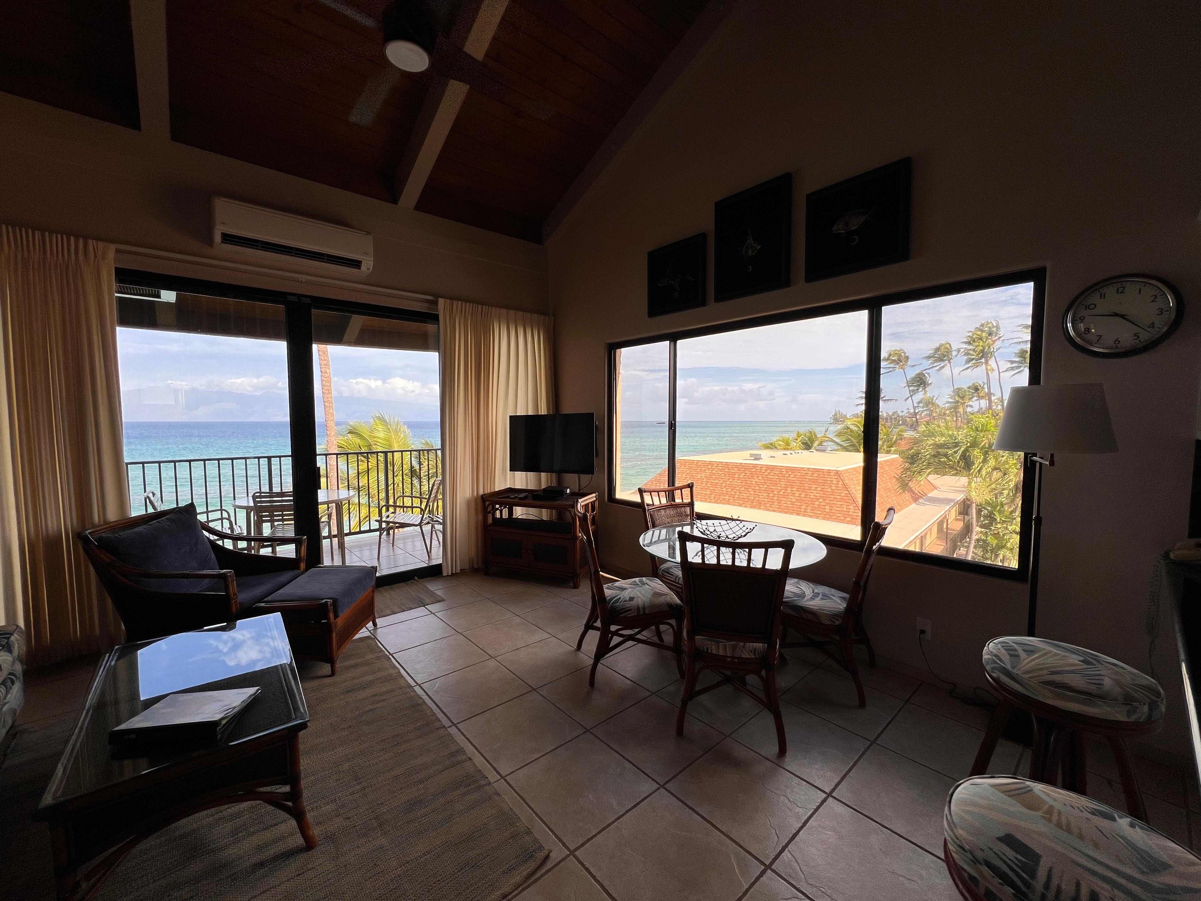 View from living room and kitchen 