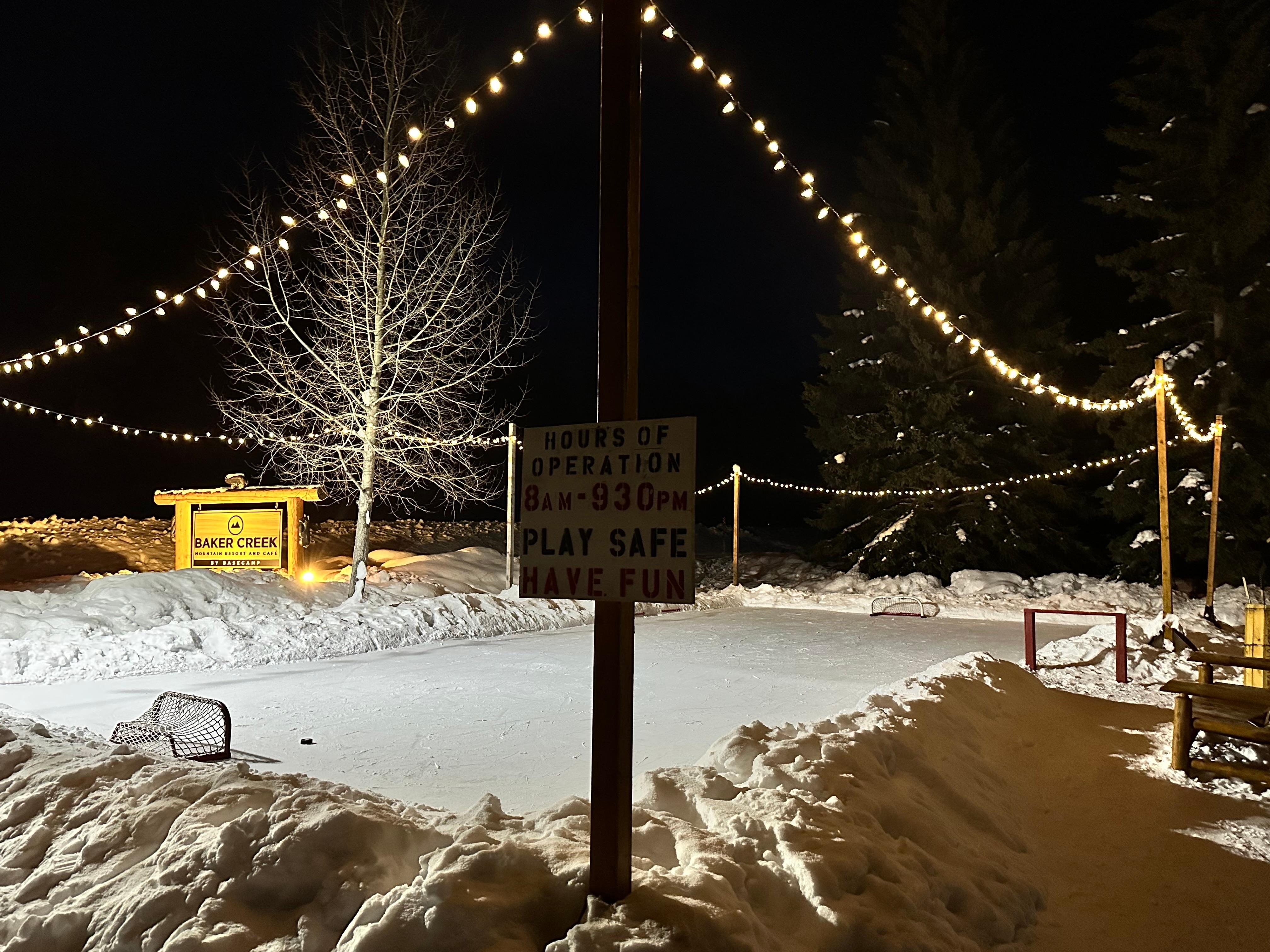 An ice rink for a little puck action!