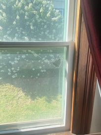 Smashed window….