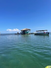 Kayaked over to floating bar 5 minutes from house