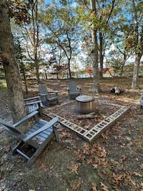 fire pit and hammock
