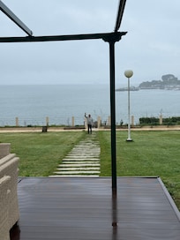 Looking out to the backyard