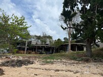Ansicht vom Strand zum Haus
