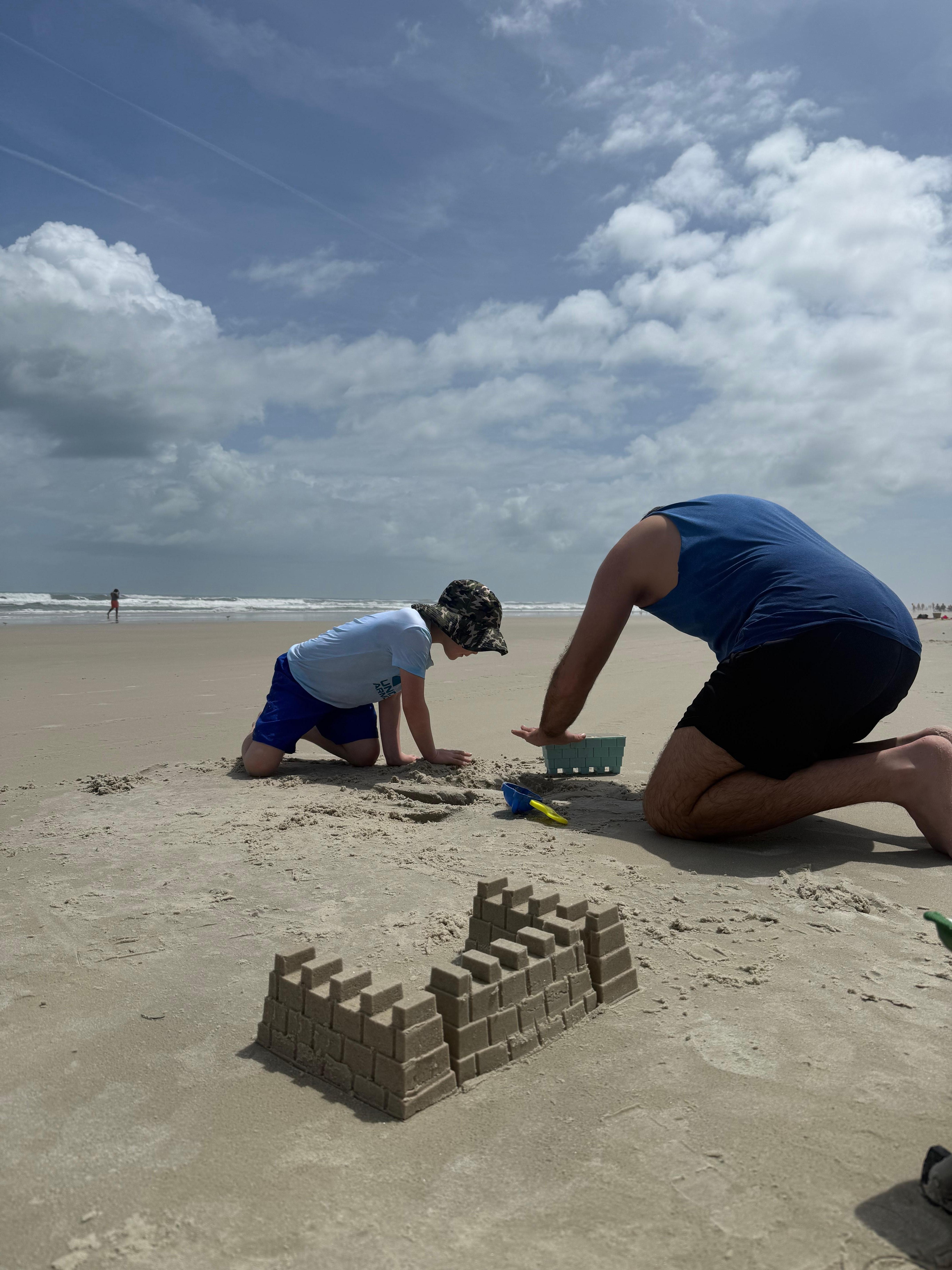 Beautiful flat beach!  The sand is packed down and we saw a lot of people biking.
