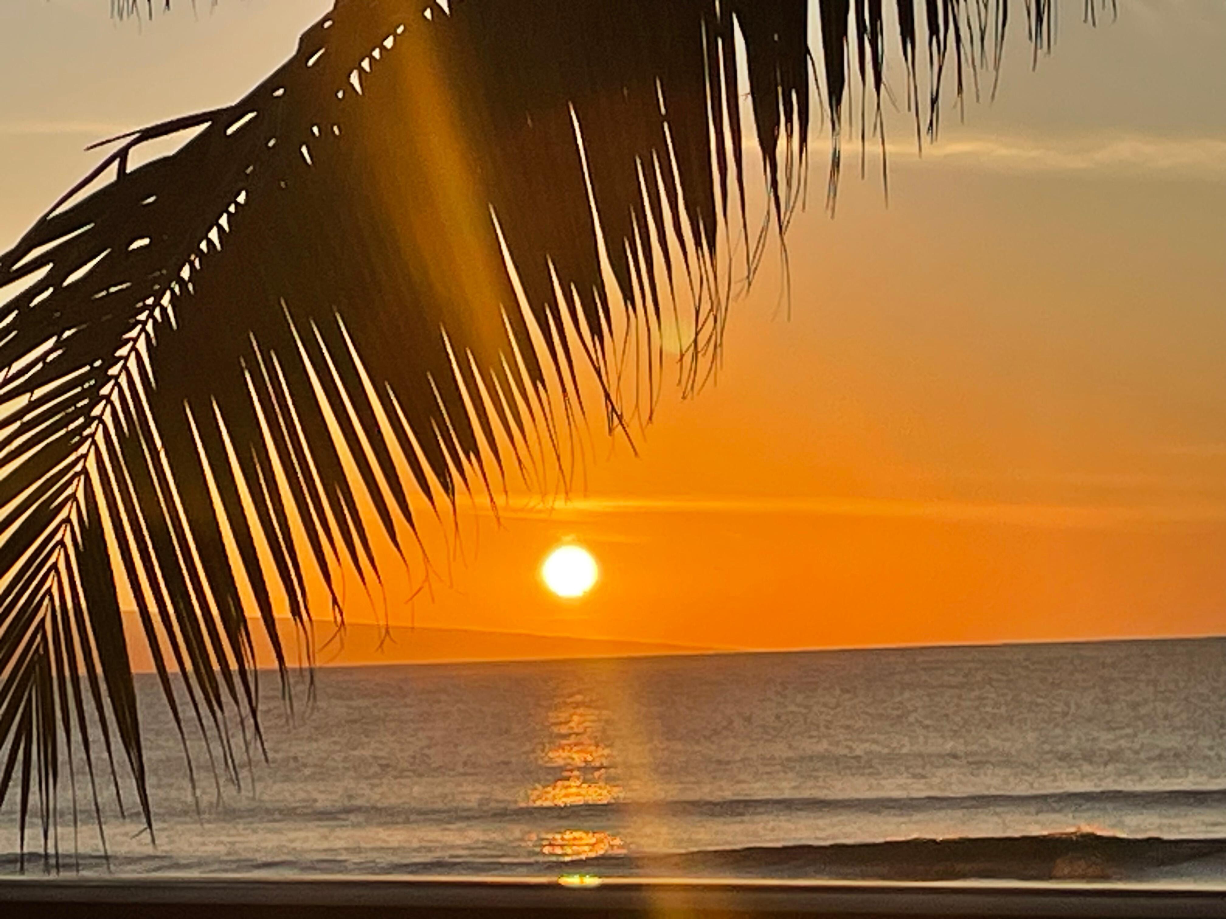 Sunset off the lanai. 