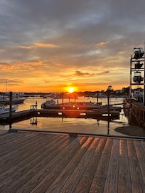 Sunset by the marina