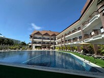 Lounging at the pool