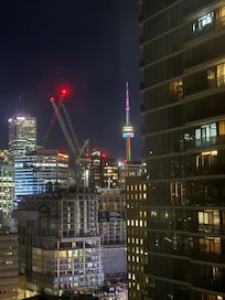 The view of the city and CN tower from our room.