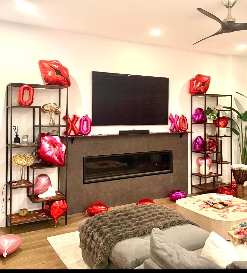 We decorated for Valentine’s Day! 