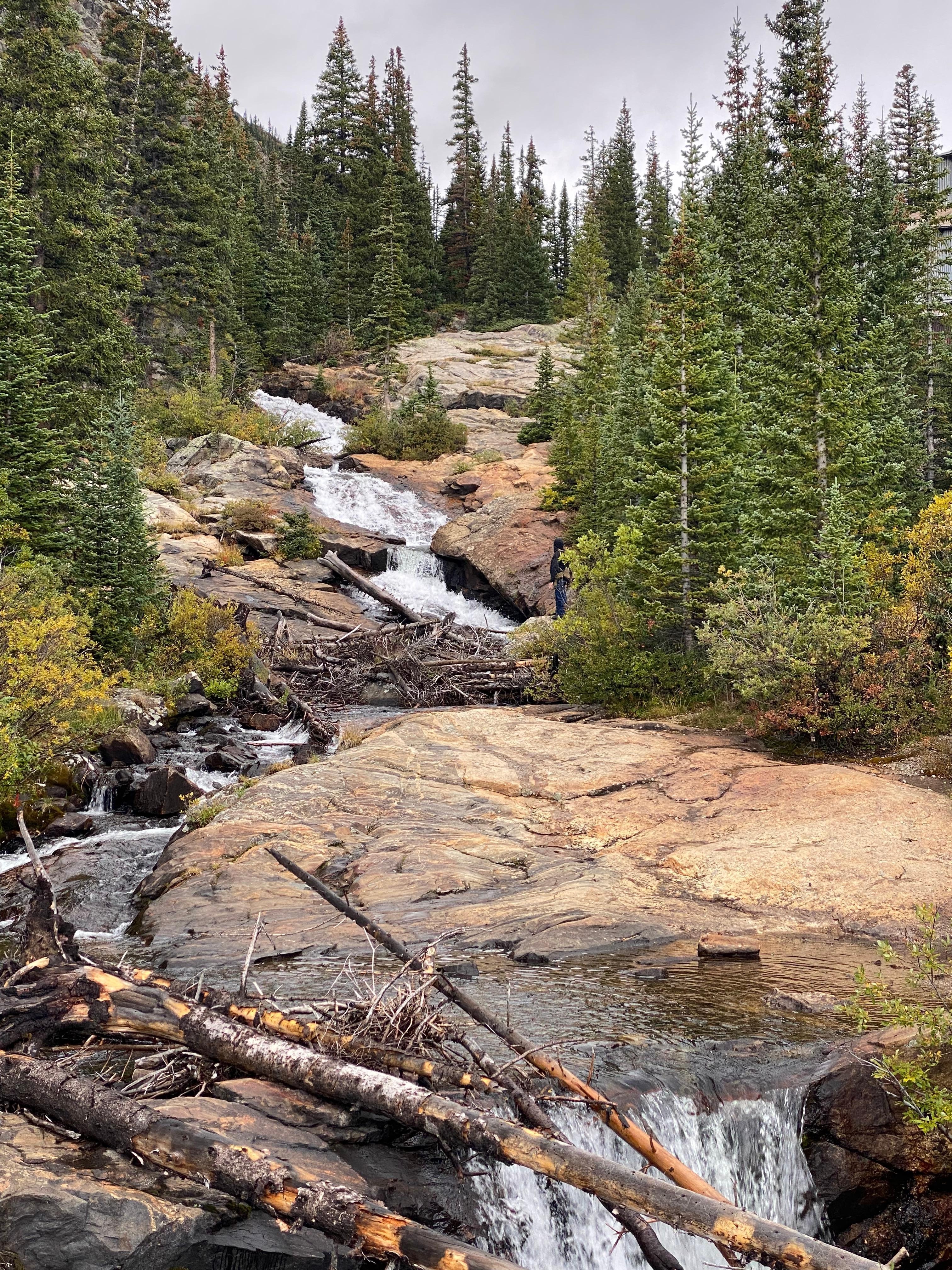 Montgomery Reservoir waterfalls. 
