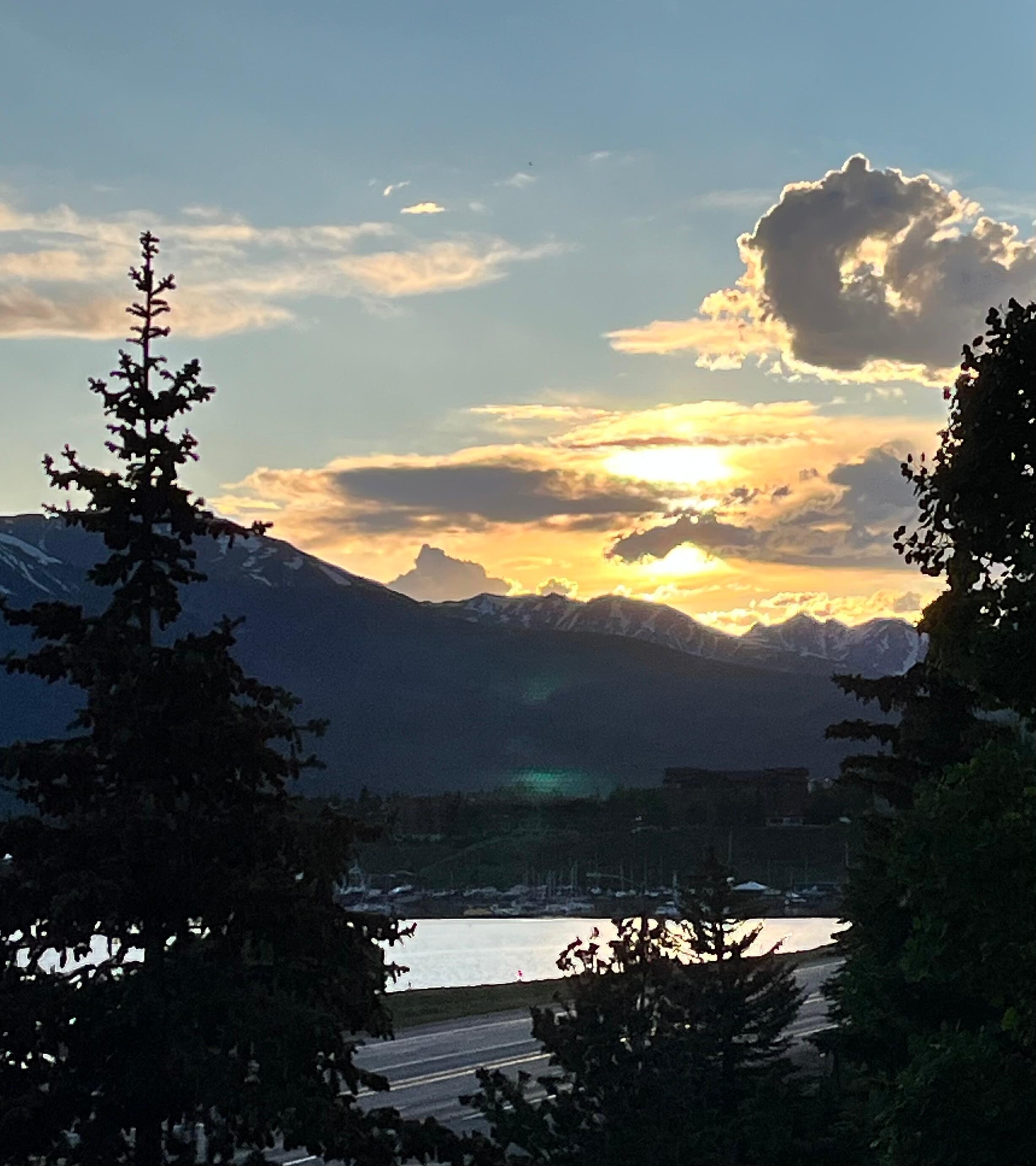 Sunset from the balcony.