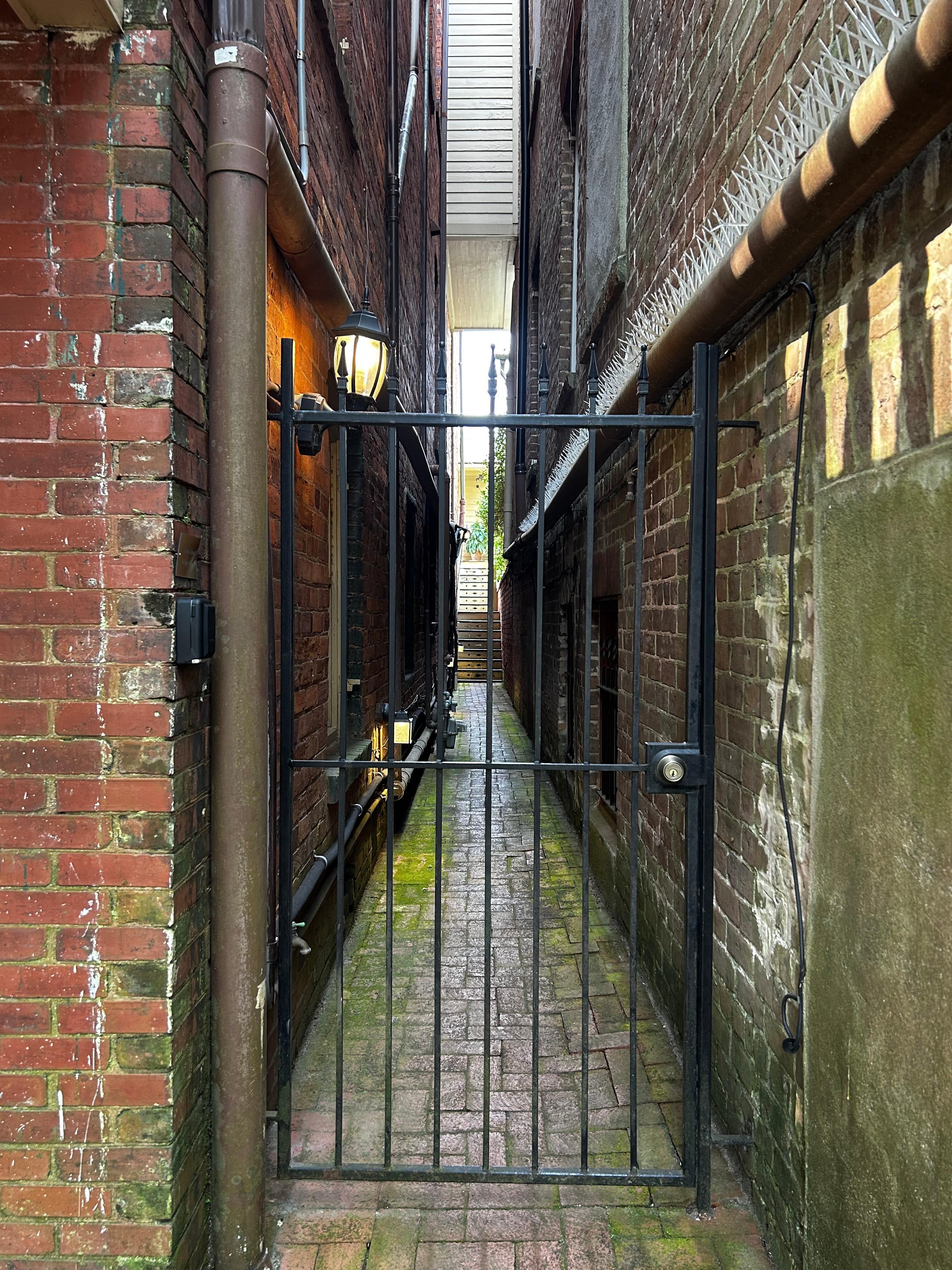 Walkway to the courtyard.