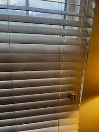Blinds don't work (pull up or move slats) in bedrooms, but did get all but one window locked.