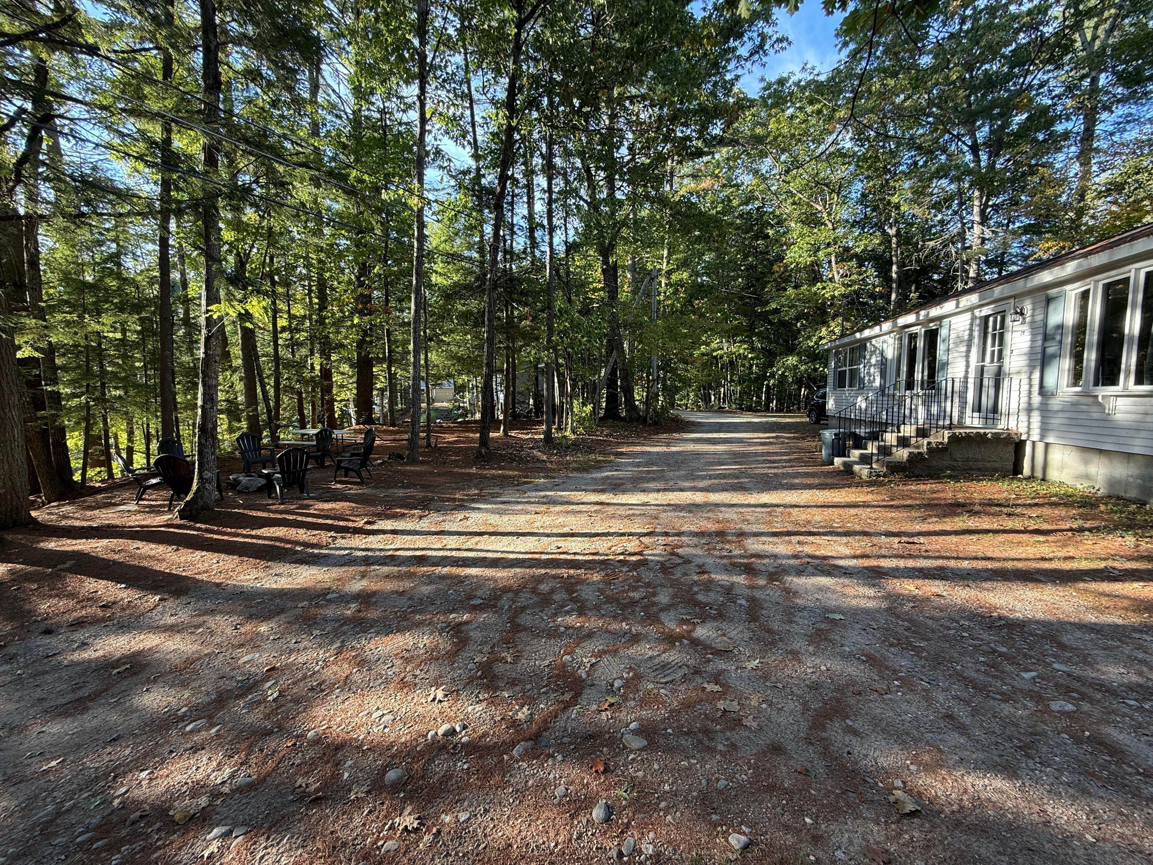 Shared road along front of unit