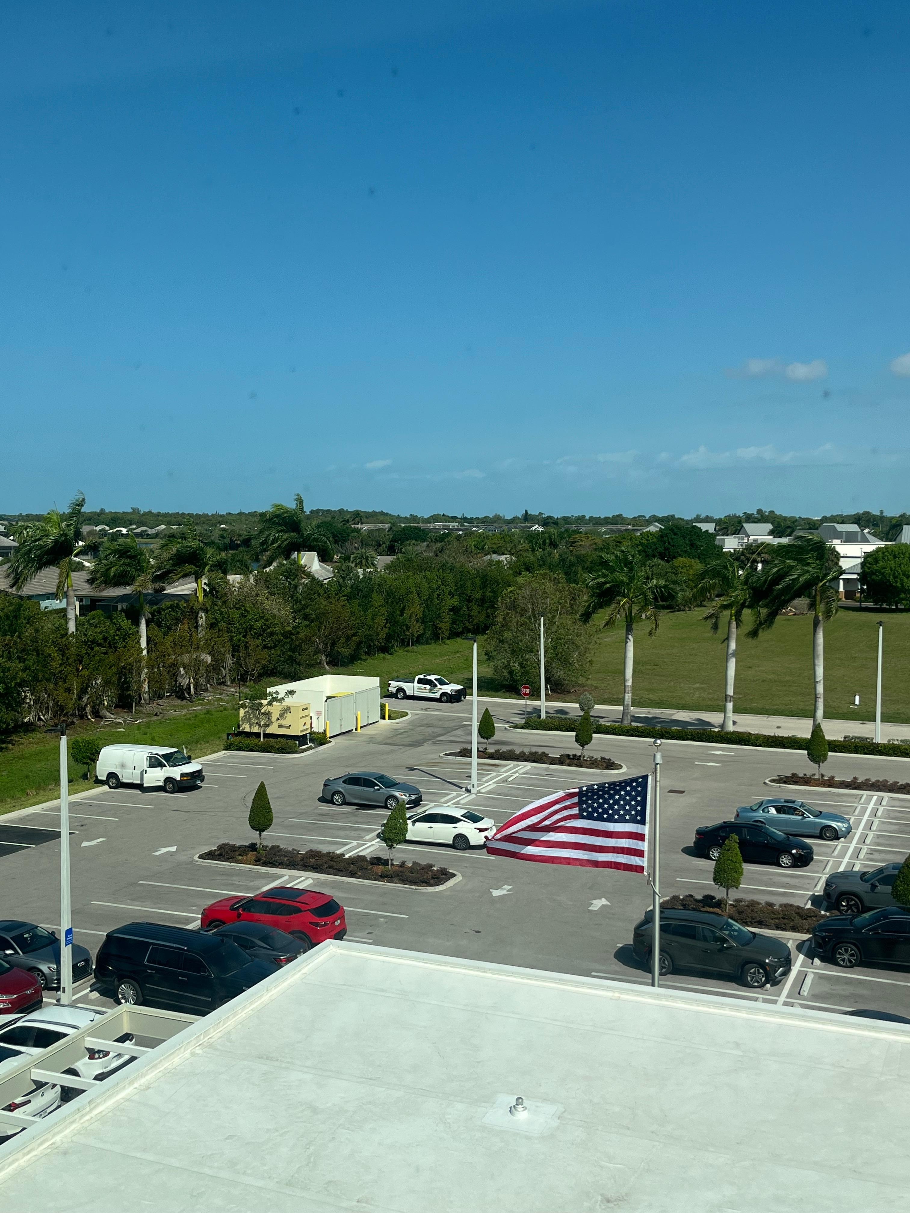 View from 418. I had parking lot view