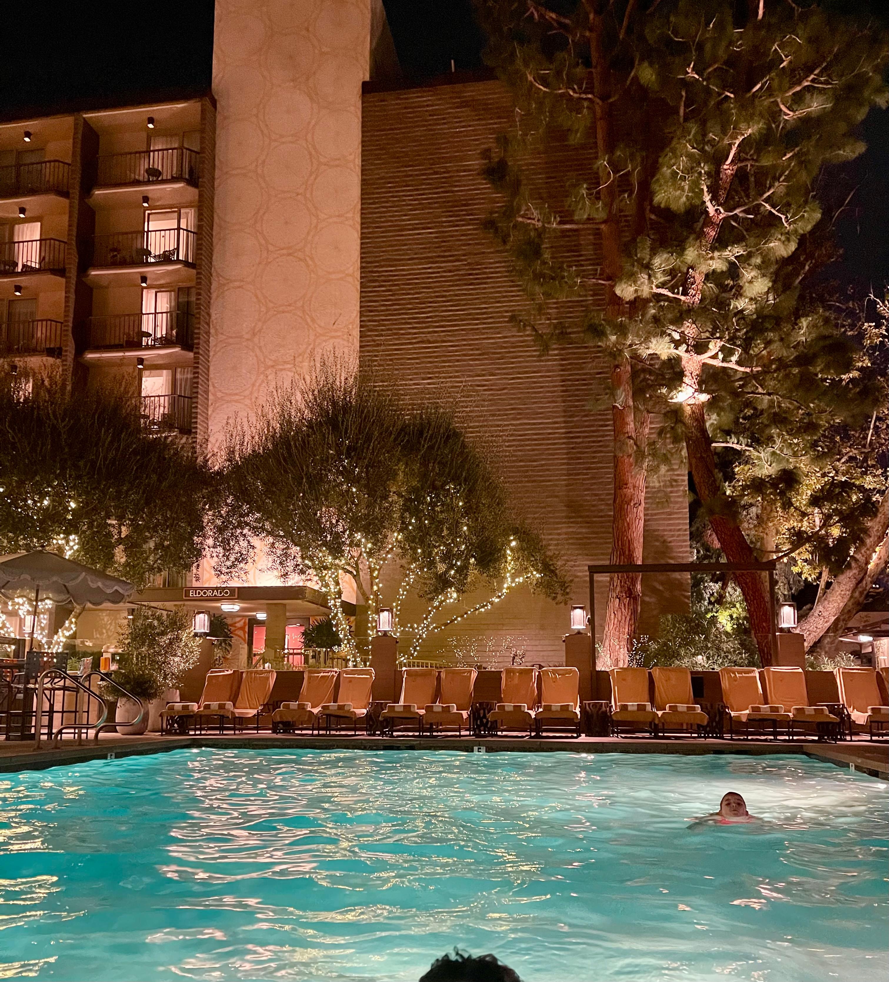 Wonderful pool at night