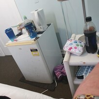 coffee tea station was so appreciated having the fridge for cold drinks they even included water and milk