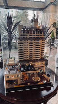 Cool Lego display of the hotel.