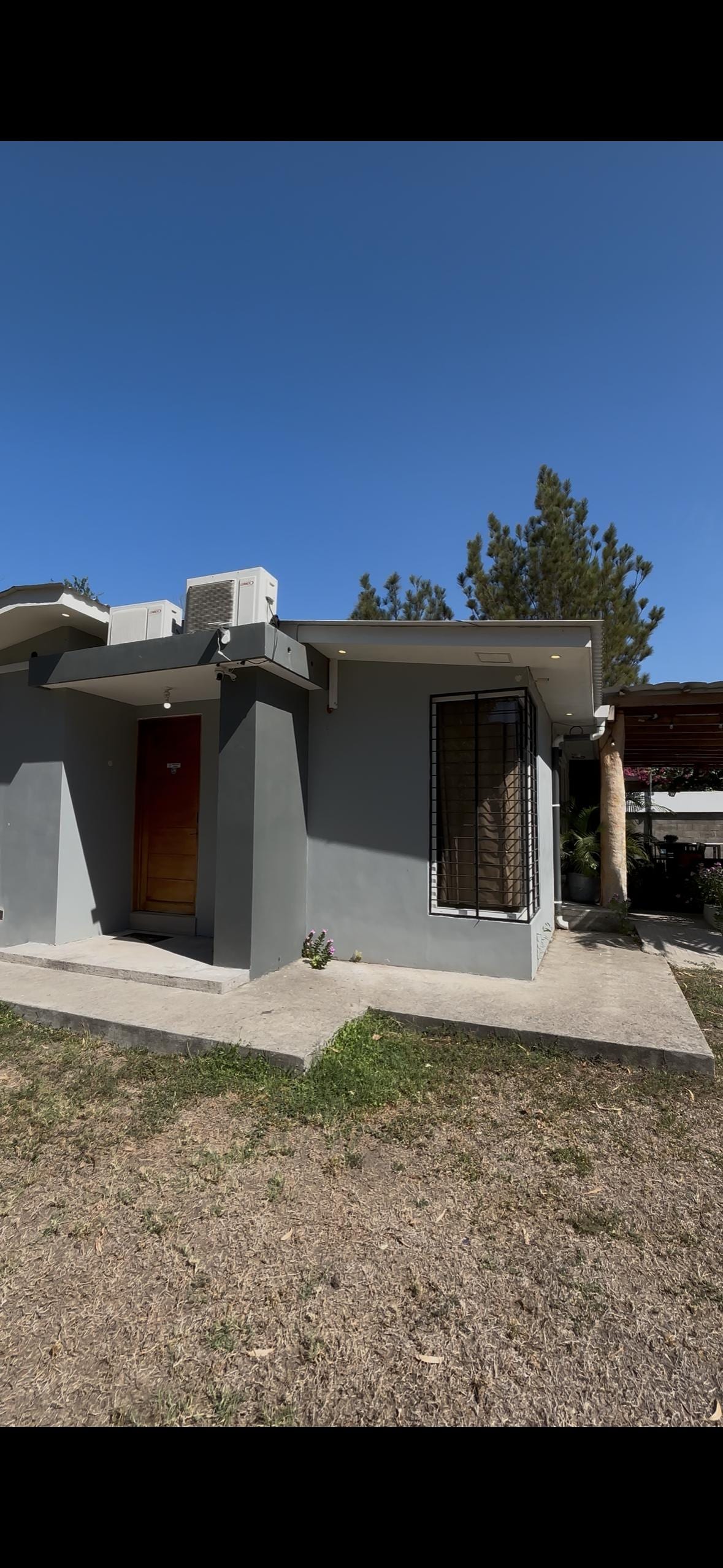 The outside front door