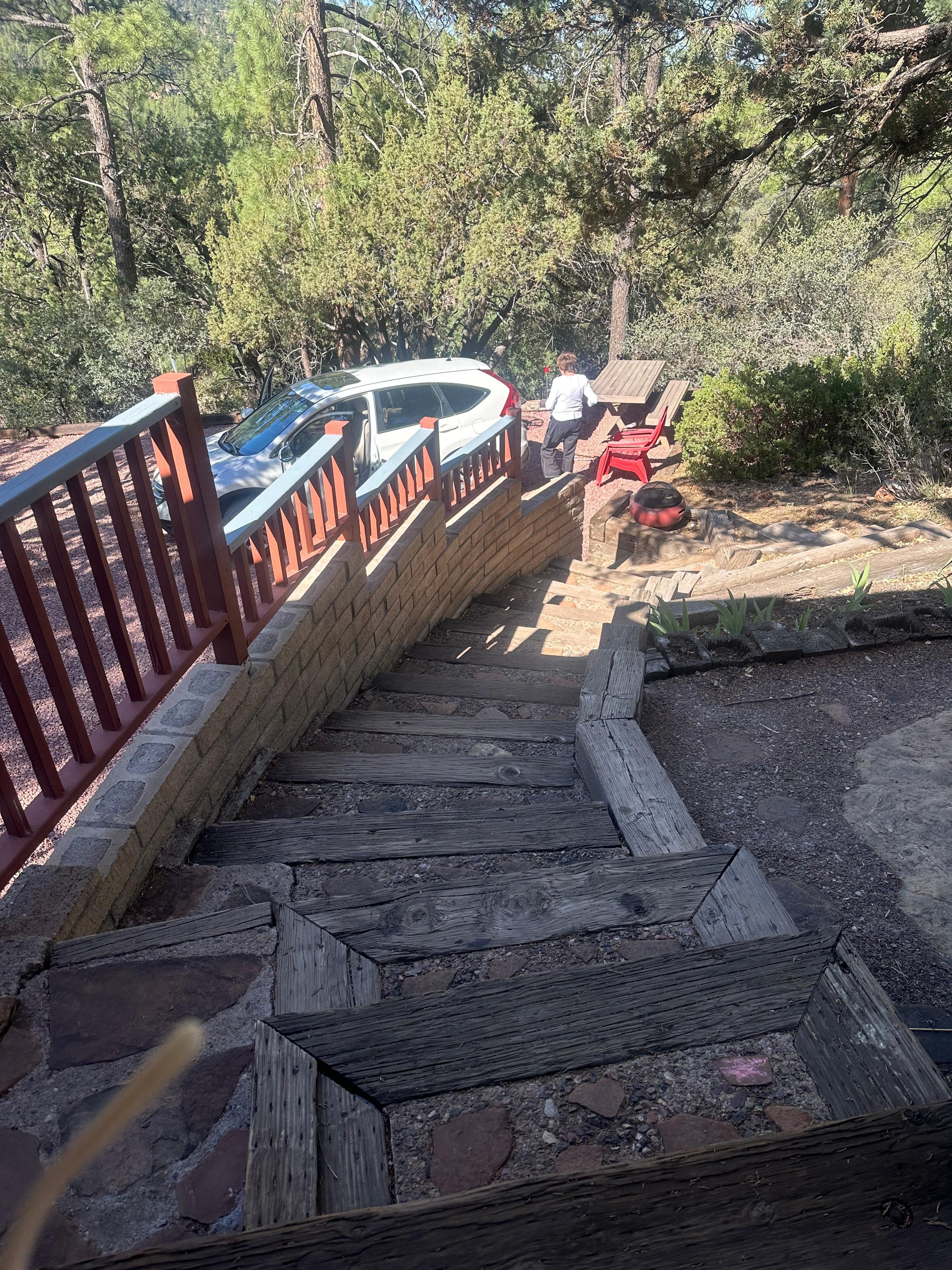 Parking, steps to front door