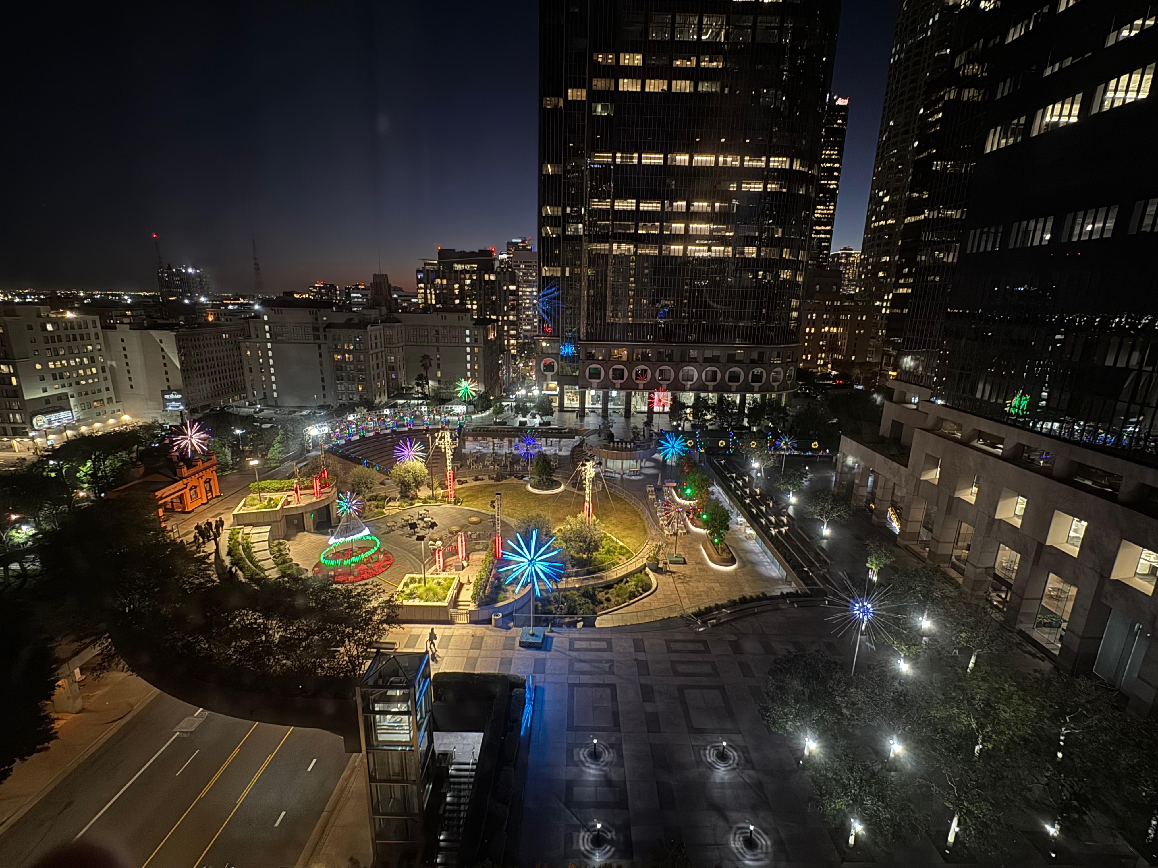 The night view from our room