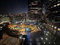 The night view from our room