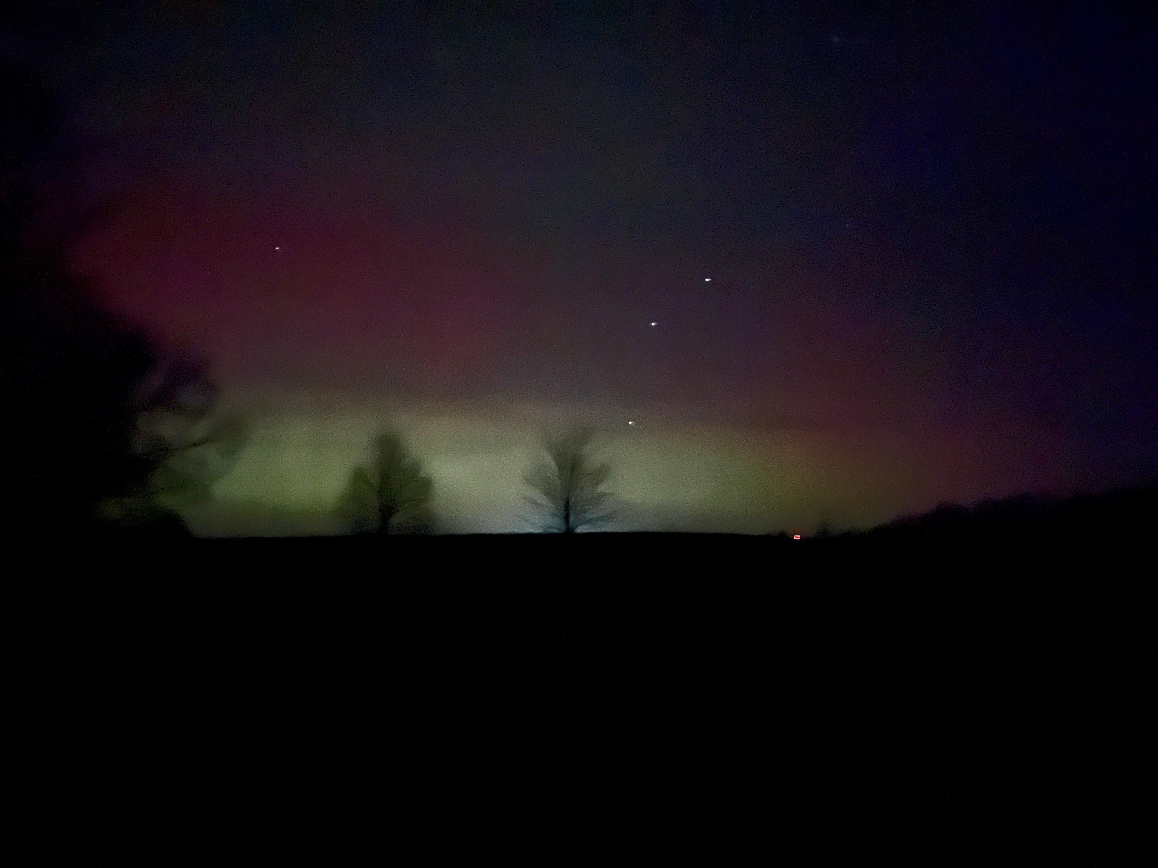 Northern lights from the back deck 