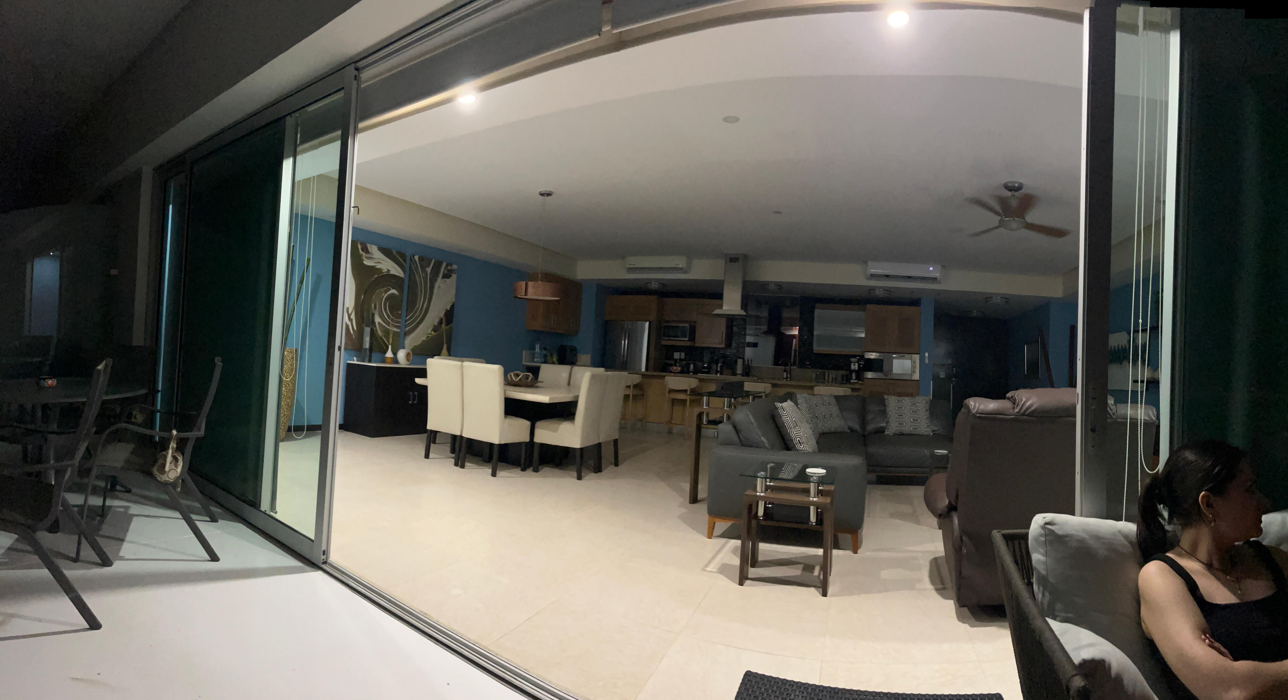 Huge sliding glass doors to patio 