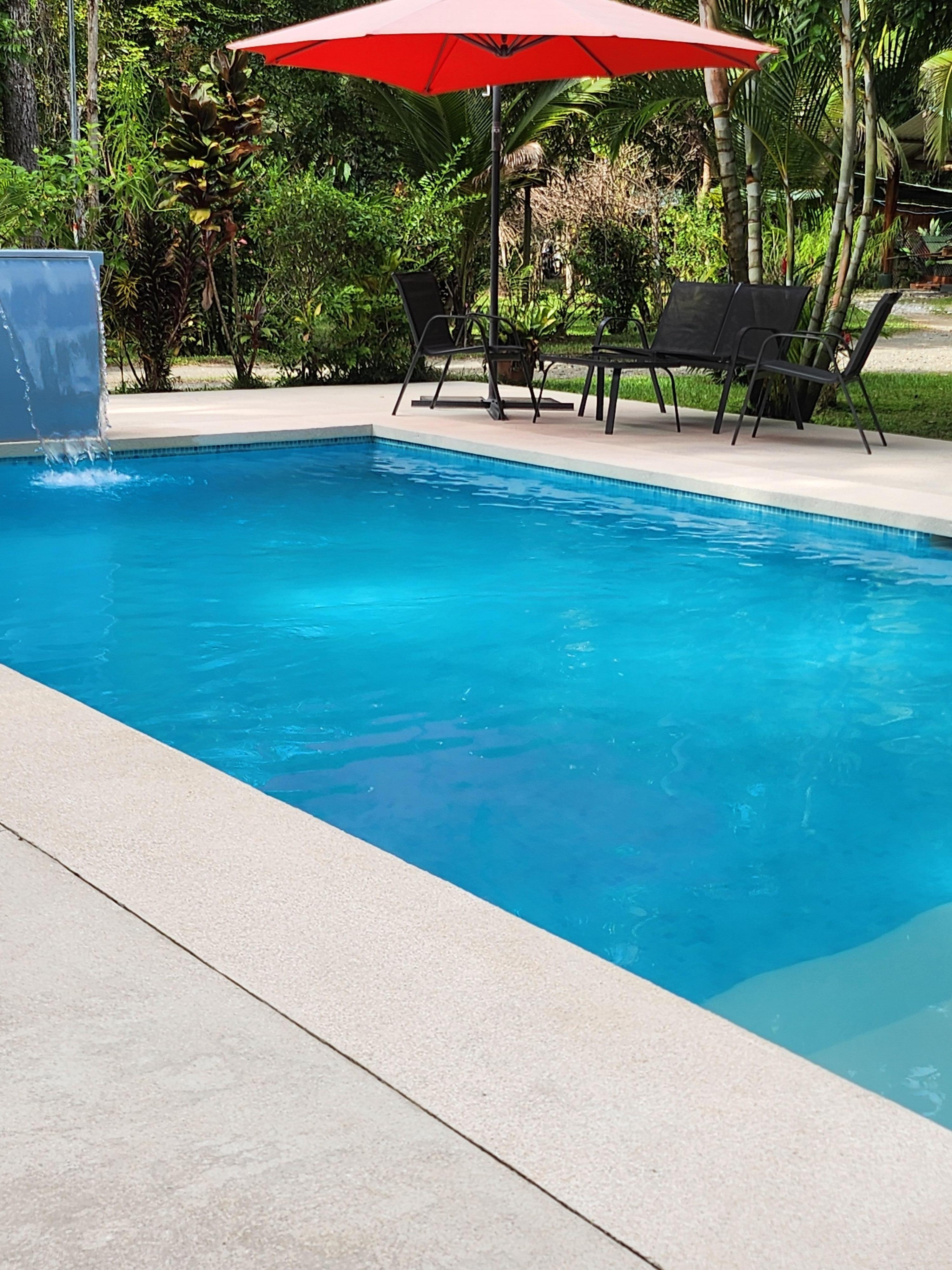 The pool was great.  Lo ed the waterfall !!!