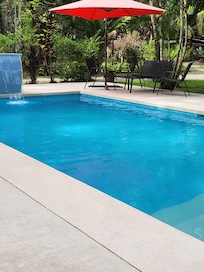 The pool was great. Lo ed the waterfall !!!