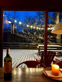 Dinner view from inside.