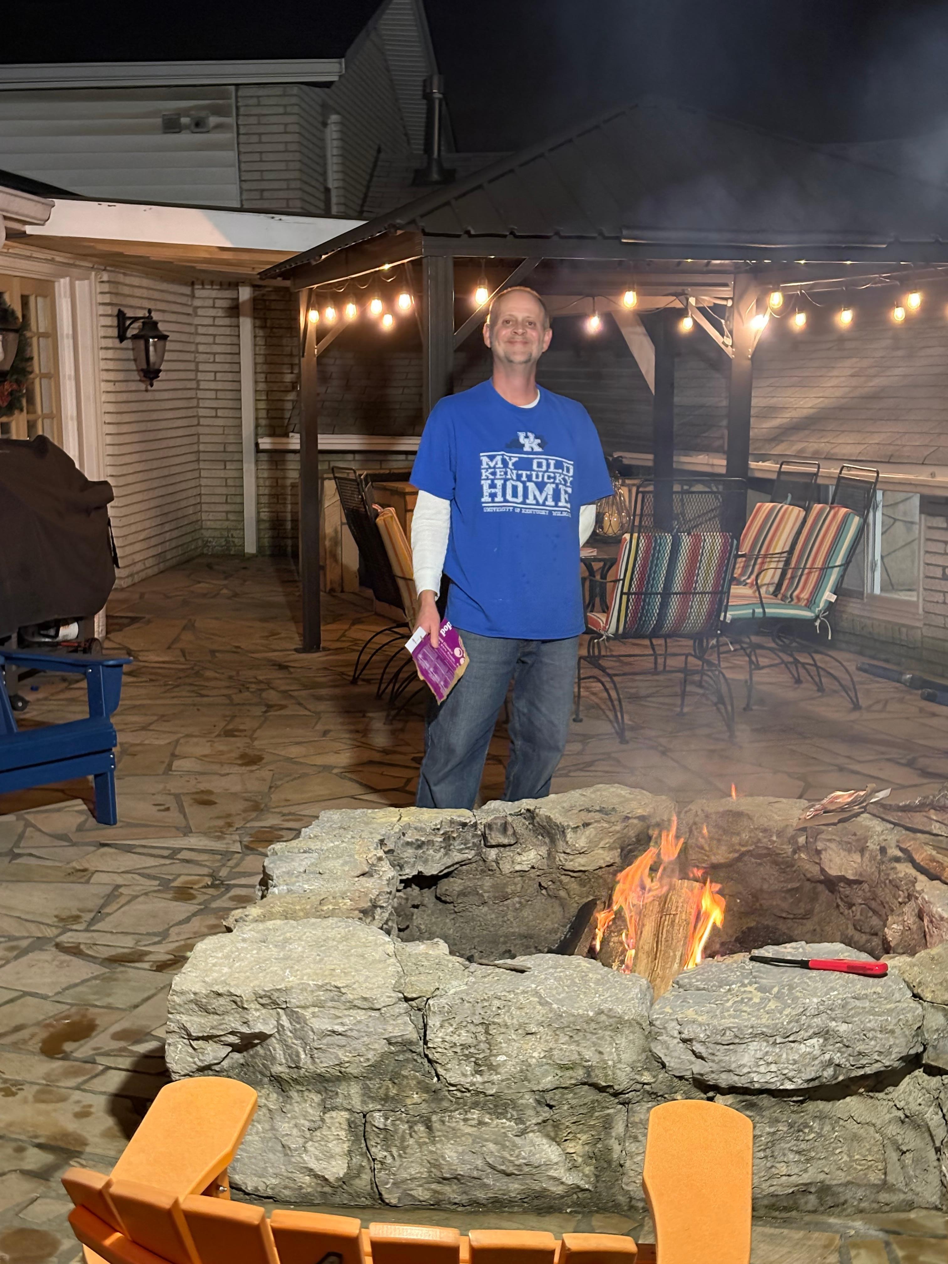 We had s'mores in the fire pit. Host had plenty of wood already cut for us and a wheel barrow to move it.