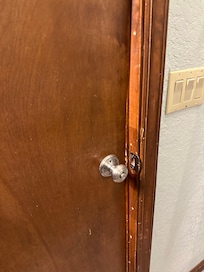 This is the bathroom door upstairs when it’s closed