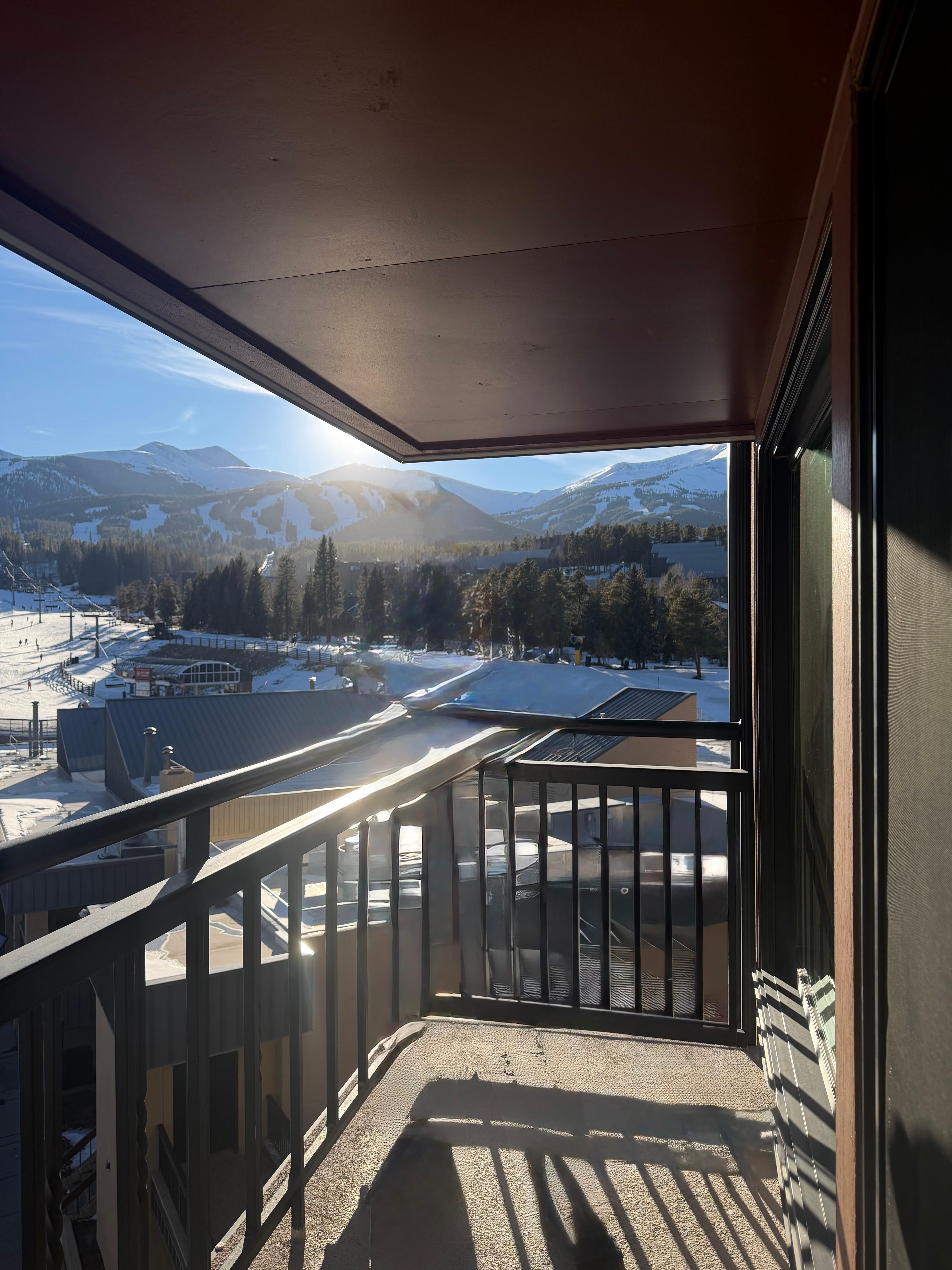 View from living room balcony of Quicksilver lift