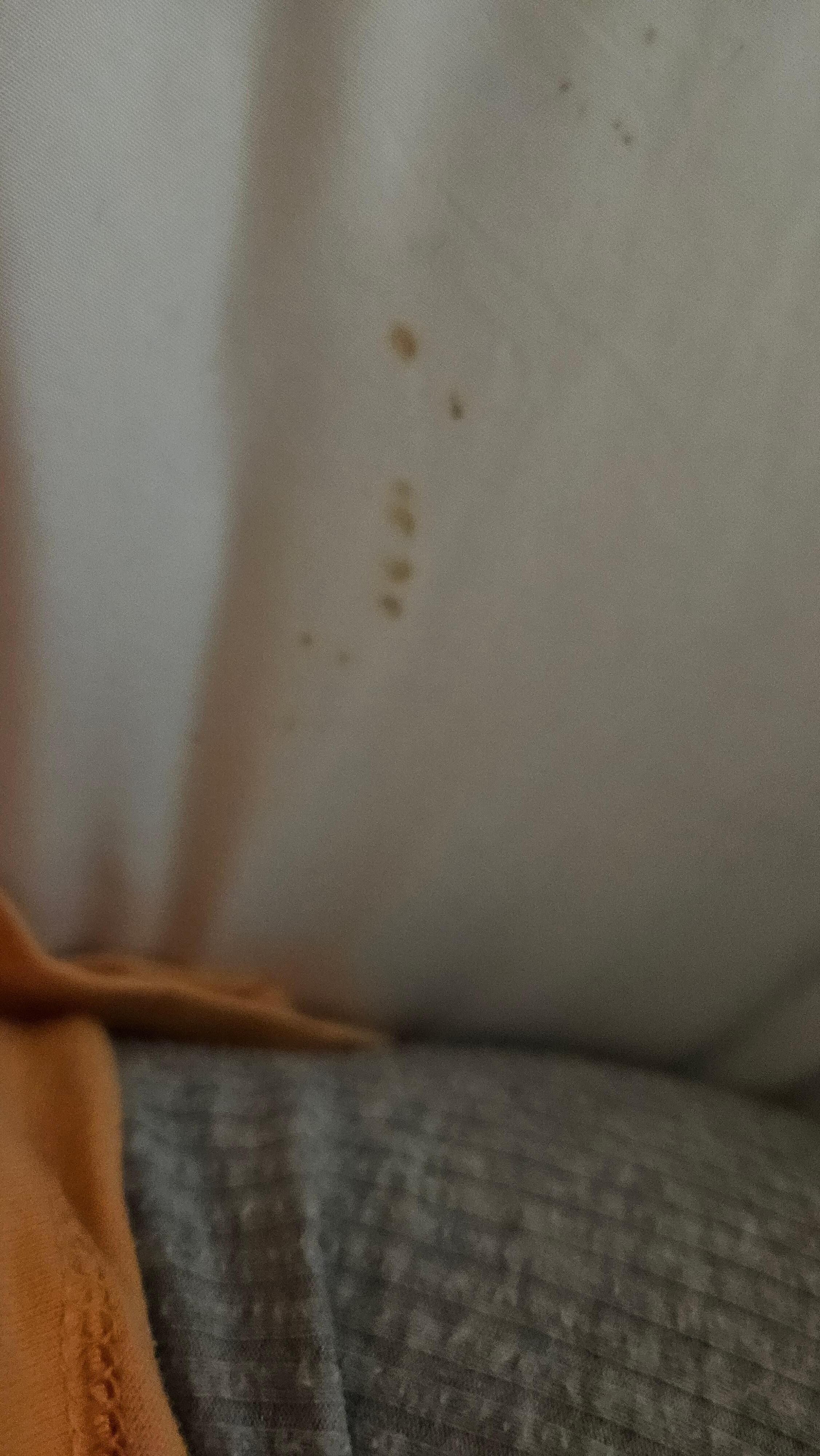 Stain on sheets. 