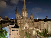 View from hotel rooftop bar