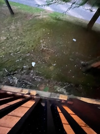 Trash in yard when we arrived